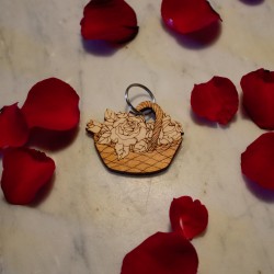 Portachiavi cesto di rose