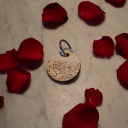 Portachiavi con rosa grande